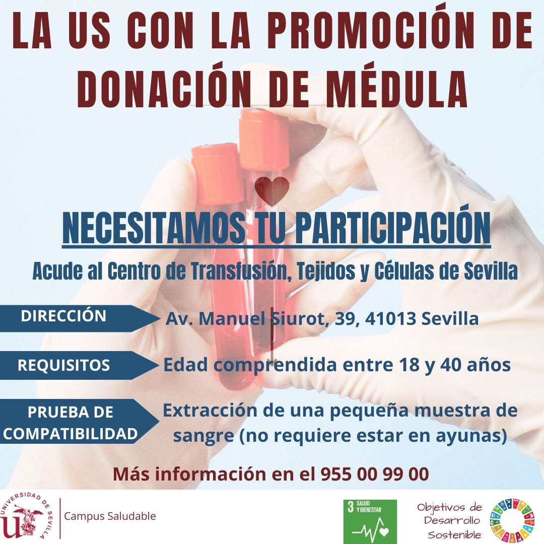 Cartel donación de médula.